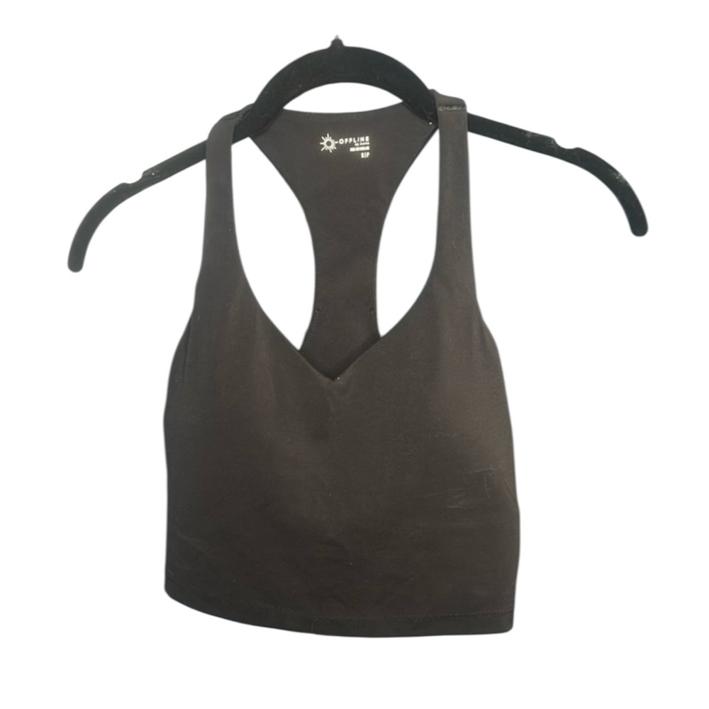 Aerie Black Crop Top